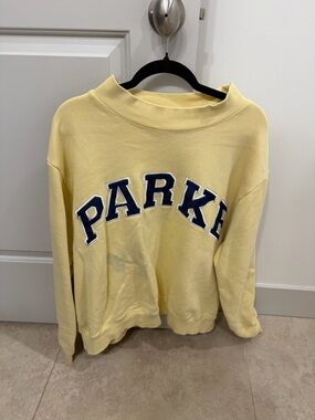 Parke Yellow + Blue Mockneck Sweatshirt. ⚡️💕